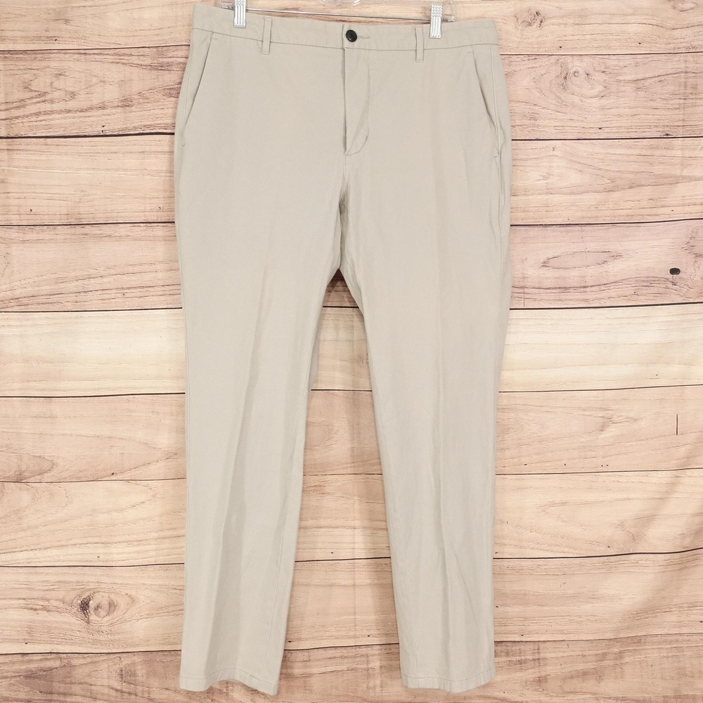 Everlane Uniform Chino Pants Mens 36x30 Beige Slim Fit Stretch Cotton Casual